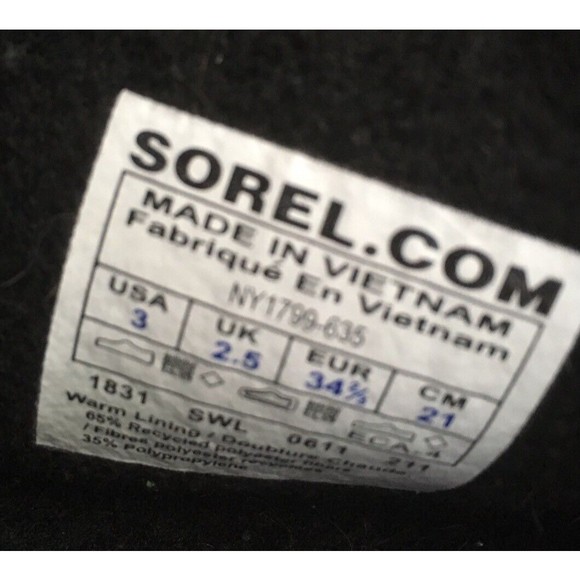 Sorel Cub Winter Snow Boot Size 3 Isla/crushed Berry - Picture 8 of 8